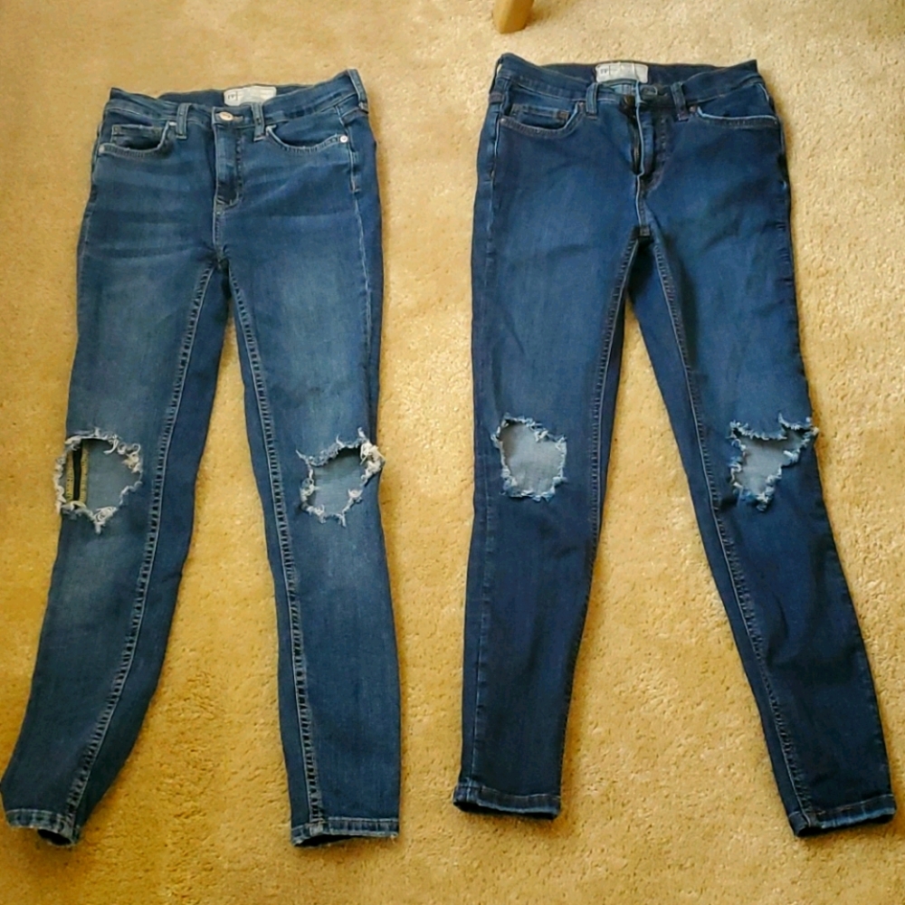 EUC Free People busted knee skinny jeans - Picture 8 of 10